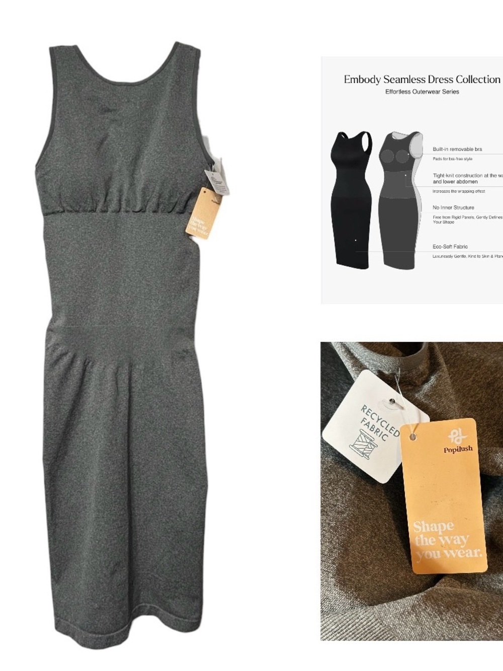 Popilush NWT Tank Shapewear dress